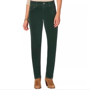 Democracy AB Technology Dark Green Skinny Jeans With Elastic Band on Waist